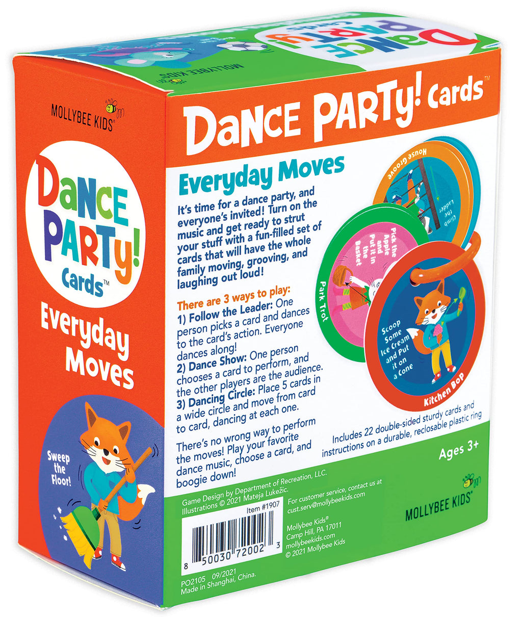 MOLLYBEE KIDS Preschool Dance Party Cards – 20 Everyday Moves for Ages 3+