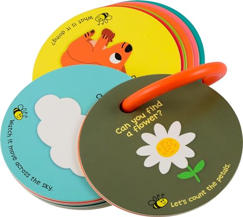 MOLLYBEE Kids Toddler Outdoor Scavenger Hunt Cards – 20 Double-Sided Park Exploration Game with Ring, Ages 2-4