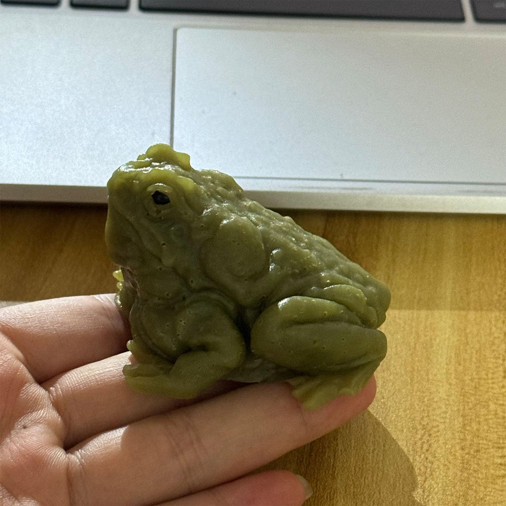 Momoliya Realistic Fake Frog Prank – Cold & Slimy TPR Gag Toy, Stress Relief, Life-Size Green Frog