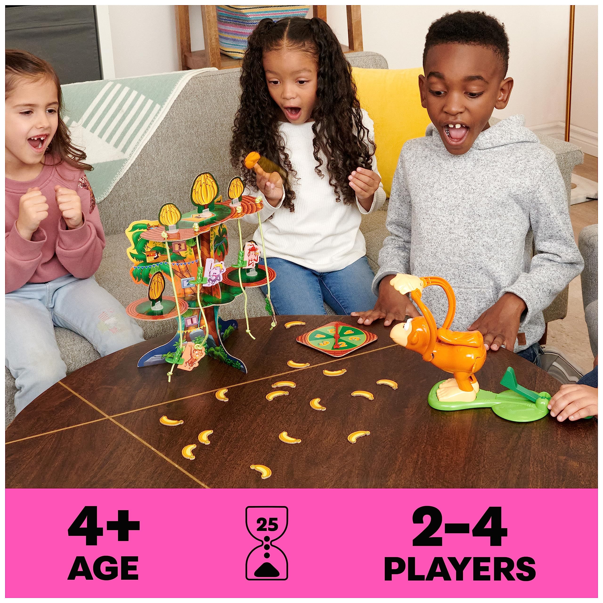 Monkey See Monkey Poo: Interactive Banana-Scented Dough Flinging Game for Kids Ages 4+