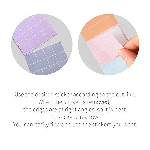 Monolike Wow Sticker Set (Plan ver.1 + ver.2): 6 Mini Square Paper Stickers in Box