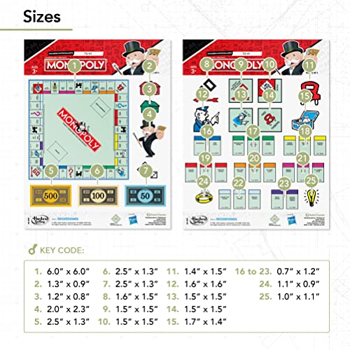 Monopoly 60 Sticker Pack (2 Decals) – Officially Licensed Vinyl, Fade-Resistant, Made in USA
