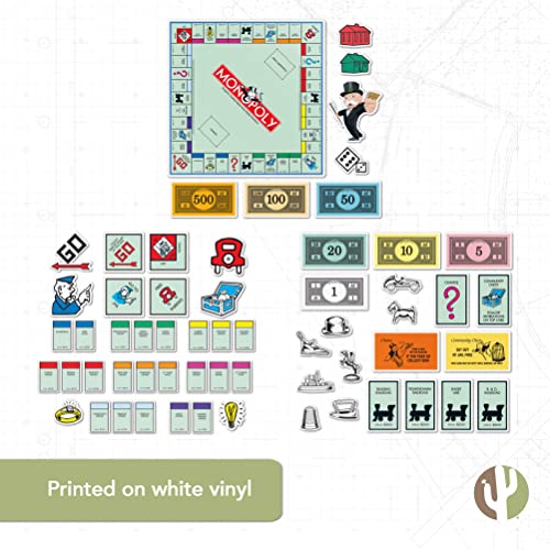 Monopoly 60 Sticker Pack (2 Decals) – Officially Licensed Vinyl, Fade-Resistant, Made in USA