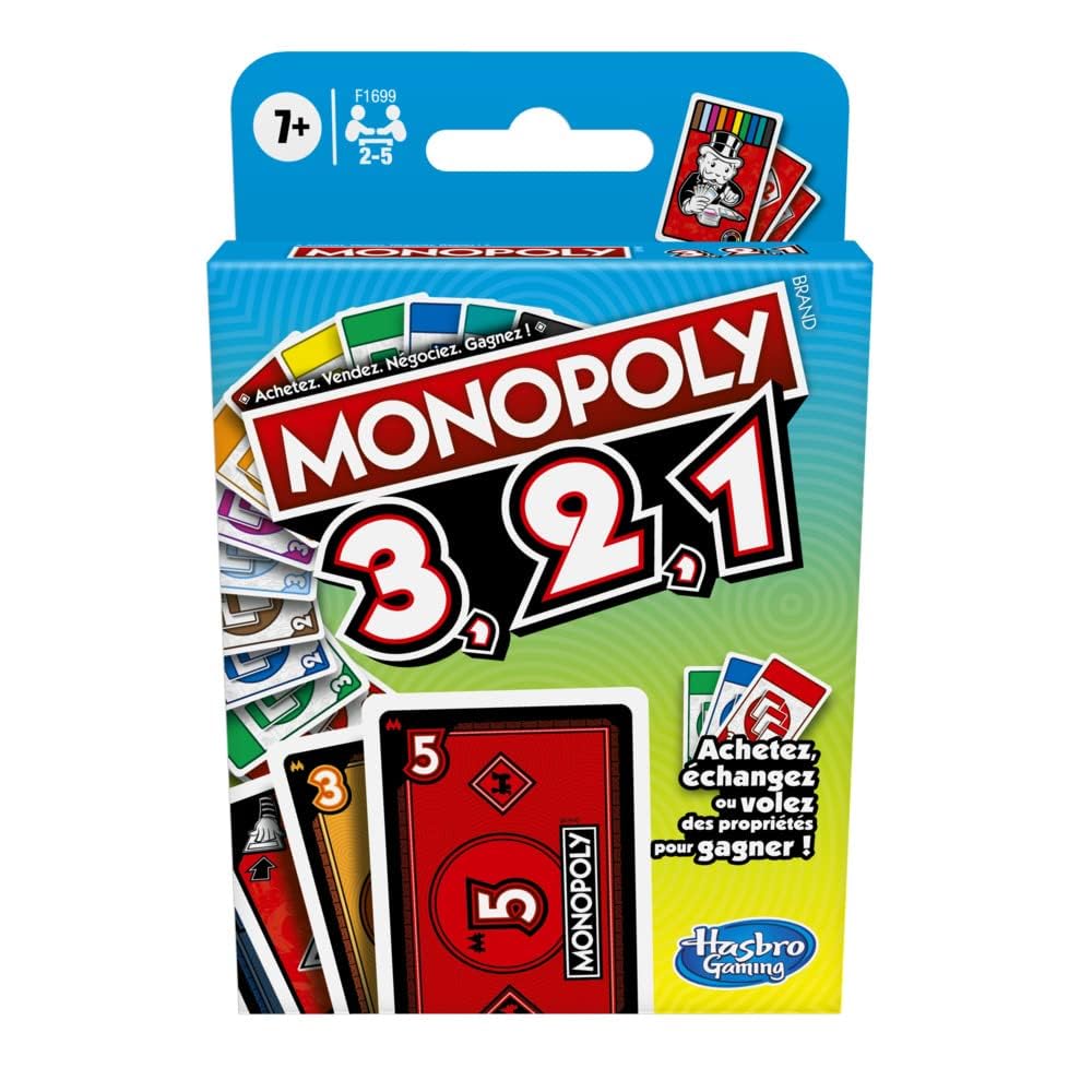 Monopoly Bid – Fast-Paced Auction Card Game for 4 Players, Ages 7+