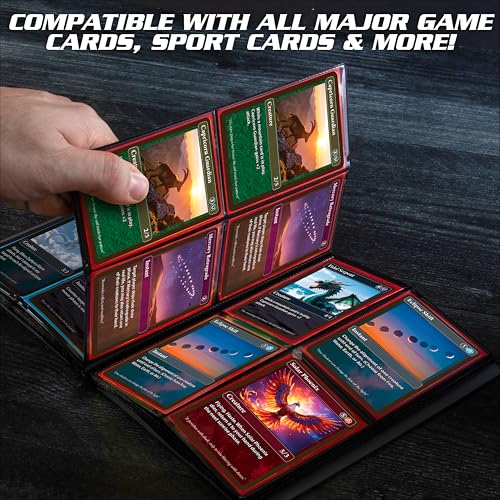 Monster 4 Pocket Trading Card Binder - Holofoil Black: Anti-Theft, Side-Loading, Holds 160 Cards