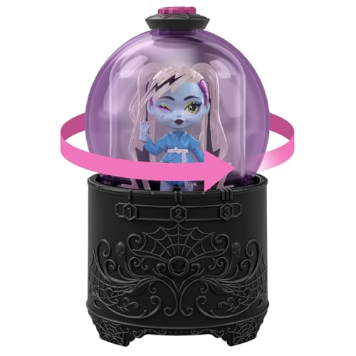 Monster High Potions Crystal Ball Mini Dolls – Surprise 3-Inch Figures with Water Reveal, Charm, and Fortune Card