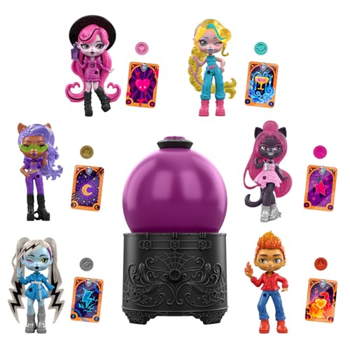 Monster High Potions Crystal Ball Mini Dolls – Surprise 3-Inch Figures with Water Reveal, Charm, and Fortune Card