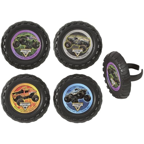 Monster Jam Cupcake Rings - 24 Pack of Monster Truck Toppers by DecoPac