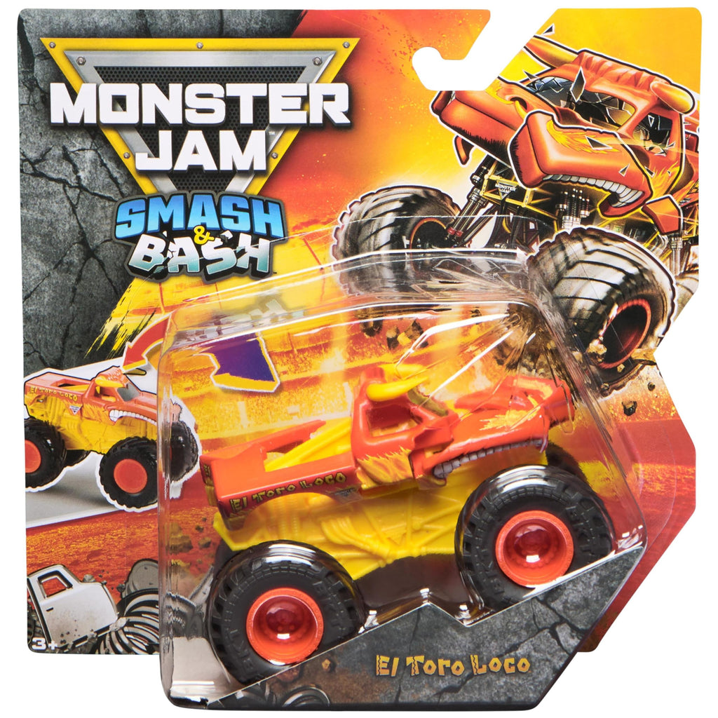 Monster Jam Smash & Bash Megalodon – 1:64 Die Cast Repairable Monster Truck for Kids Ages 3+