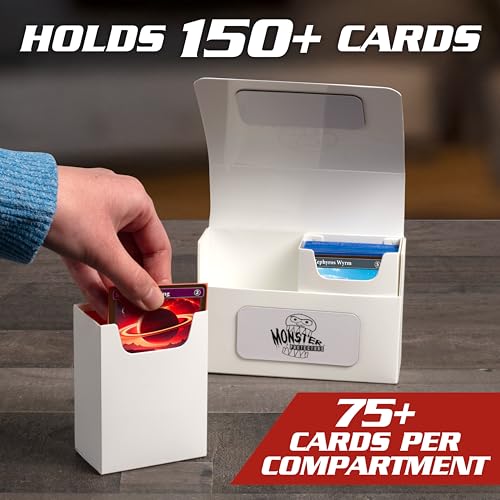 Monster Protectors Blue Magnetic Double Deck Box: Holds 150 Cards for MTG, Pokémon, Yu-Gi-Oh