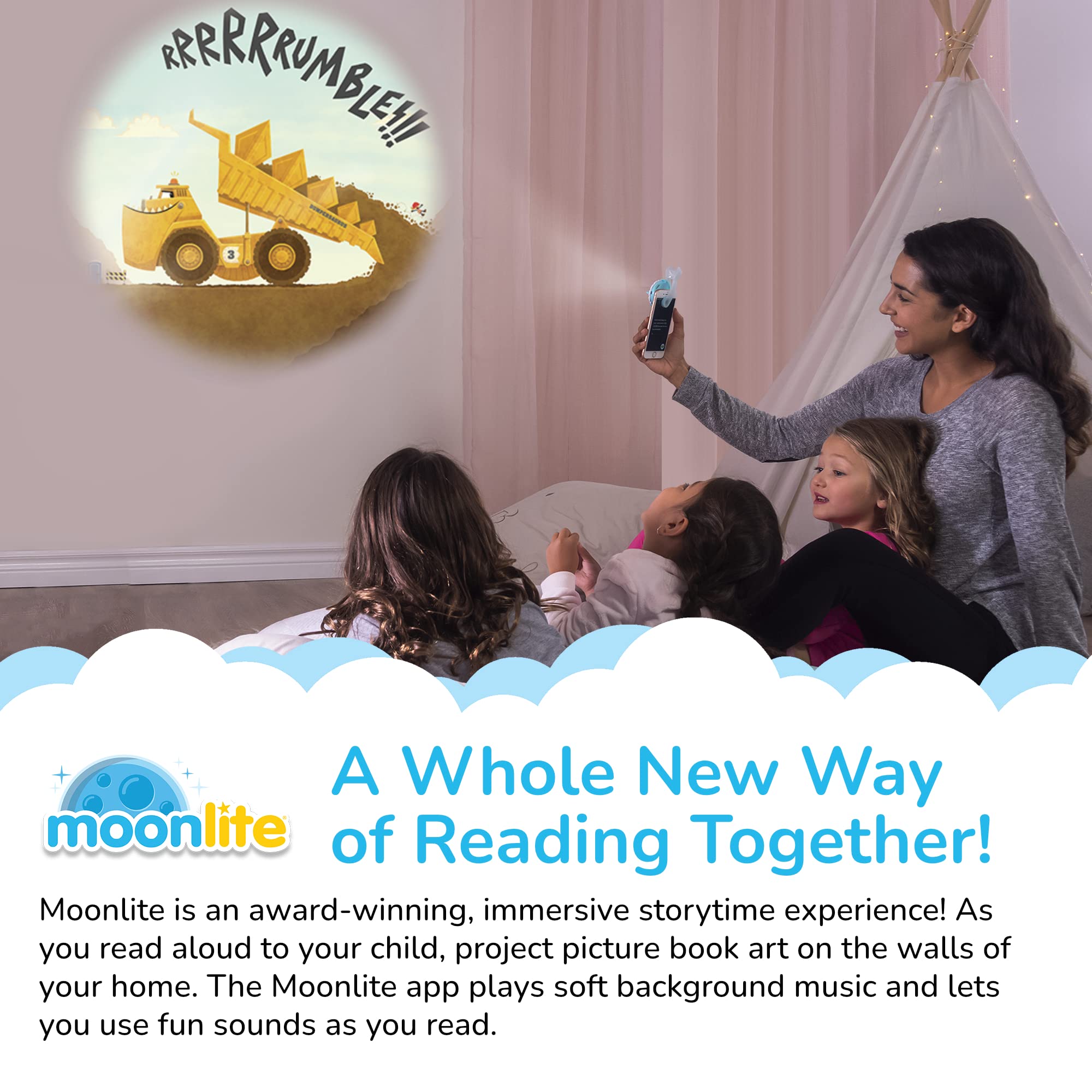 Moonlite Diggersaurs Storytime Reel – Interactive Story Projections with Sound Effects for Toddlers