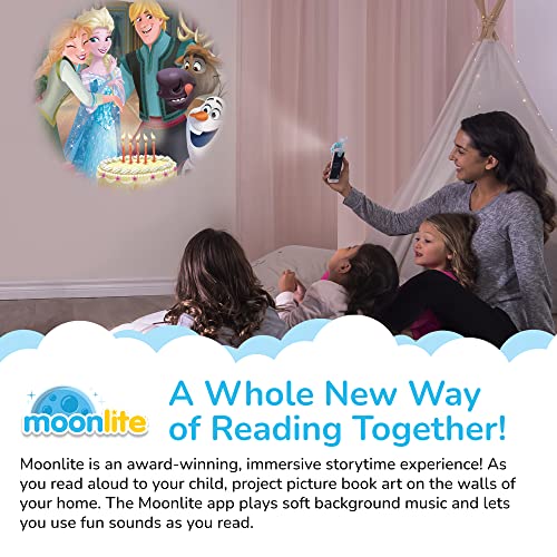 Moonlite Disney Frozen Elsa's Birthday Story Disc – Interactive Projector Story for Kids Ages 1+