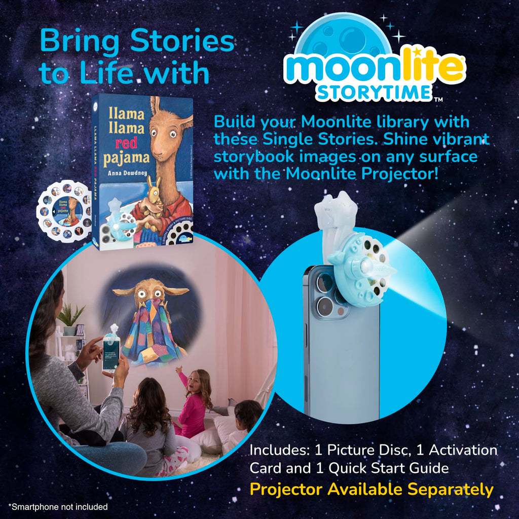 Moonlite Llama Llama Red Pajama Story Disc – Interactive Storytime with Sound Effects for Toddlers 1 Year+