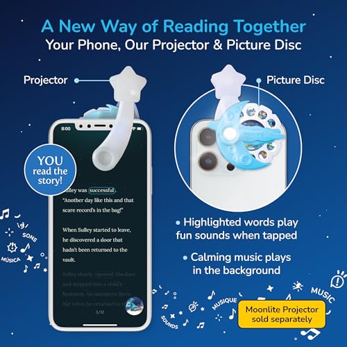 Moonlite Storytime Disc for Pixar Monsters, Inc. – Projection Story with Sound Effects & Music (Projector Sold Separately)