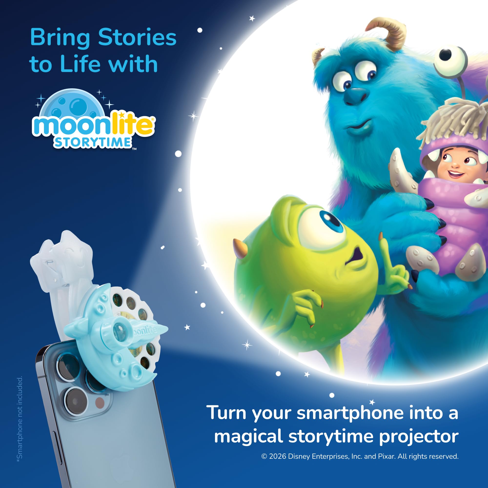 Moonlite Storytime Disc for Pixar Monsters, Inc. – Projection Story with Sound Effects & Music (Projector Sold Separately)