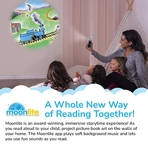 Moonlite The Little Engine That Could Story Disc – Projector Required – Interactive Bedtime Story with App Sound Effects for Ages 1+