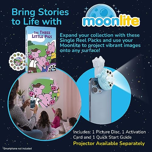 Moonlite The Three Little Pigs Story Reel - Single Pack for Smartphone Projector (Ages 12+ Months)