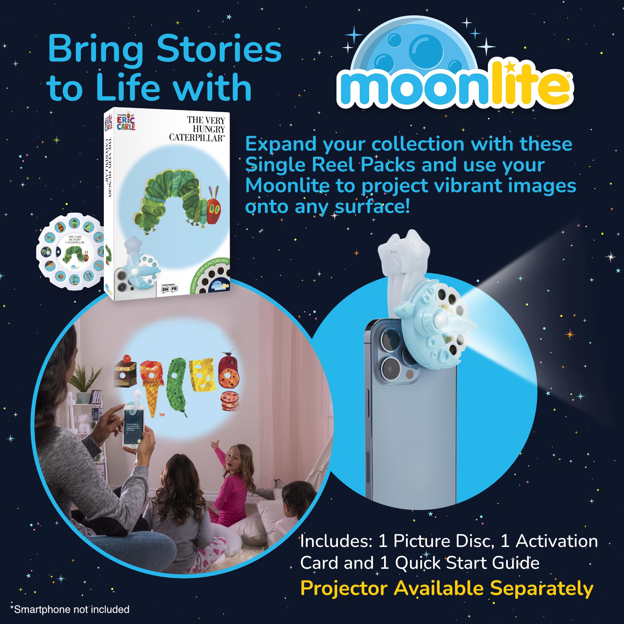 Moonlite The Very Hungry Caterpillar Story Reel – Single Pack for Kids 12 Months+