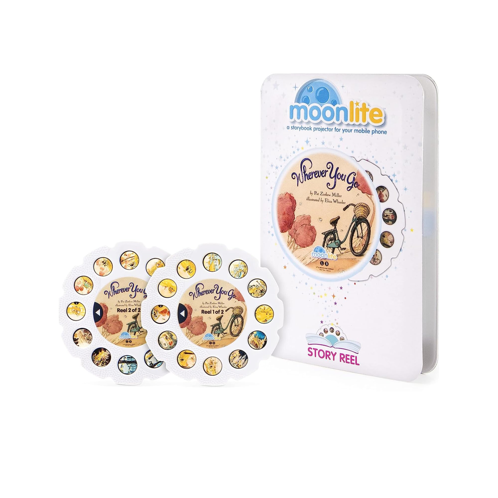 Moonlite Wherever You Go Story Reels – Projector Storybook Pack for Kids Ages 12 Months+