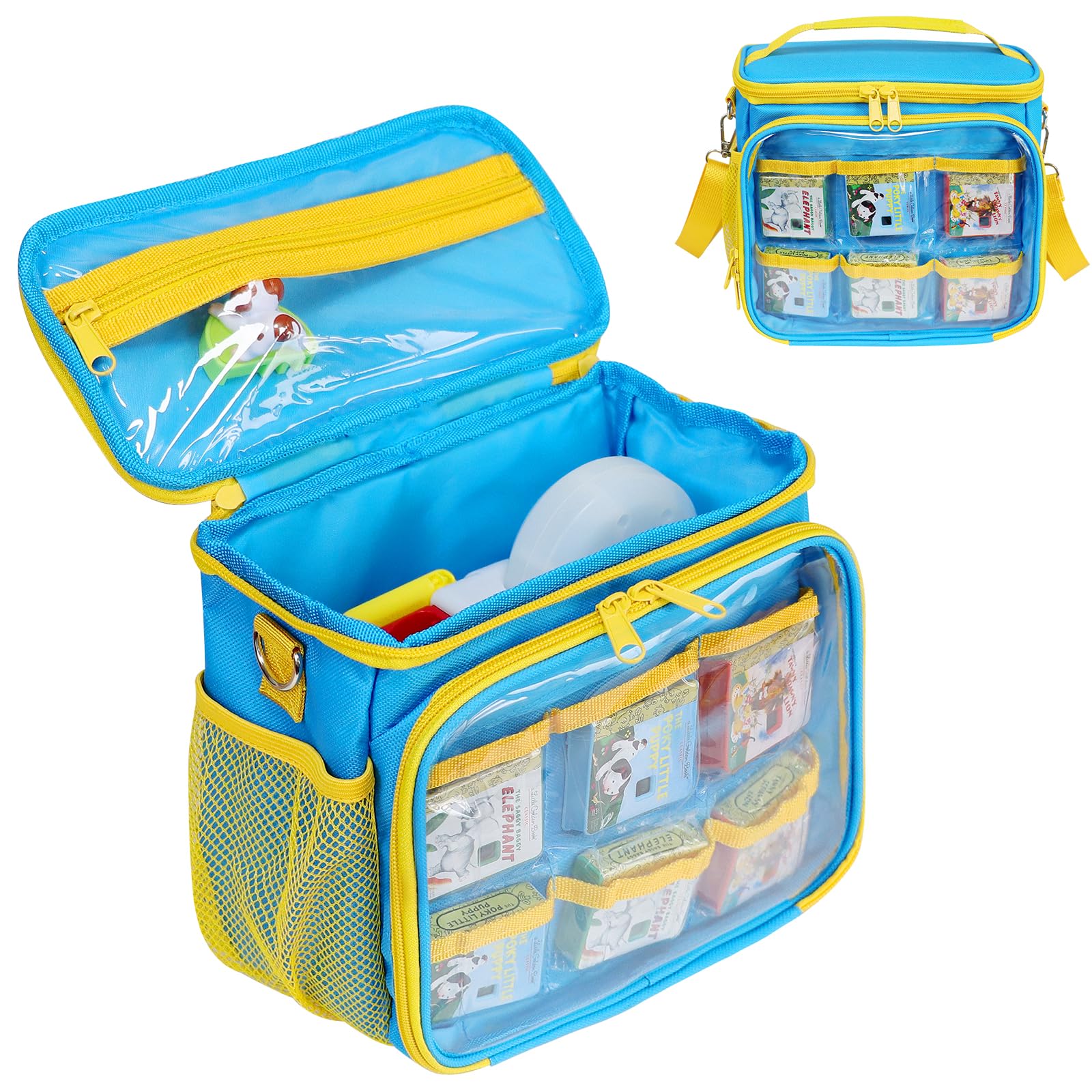 Mordx Carrying Case for Little Tikes Story Dream Machine – Blue & Yellow Storage Bag with Adjustable Strap