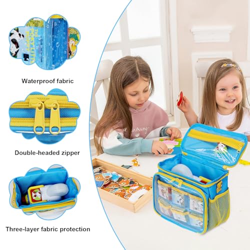 Mordx Carrying Case for Little Tikes Story Dream Machine – Blue & Yellow Storage Bag with Adjustable Strap