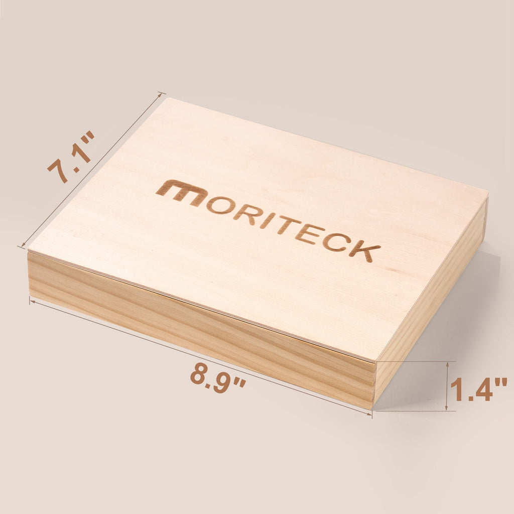 MORITECK Montessori Sand Tray for Kids – Beech Wood Writing Practice Tray with Lid (8.9x7.1 inches)