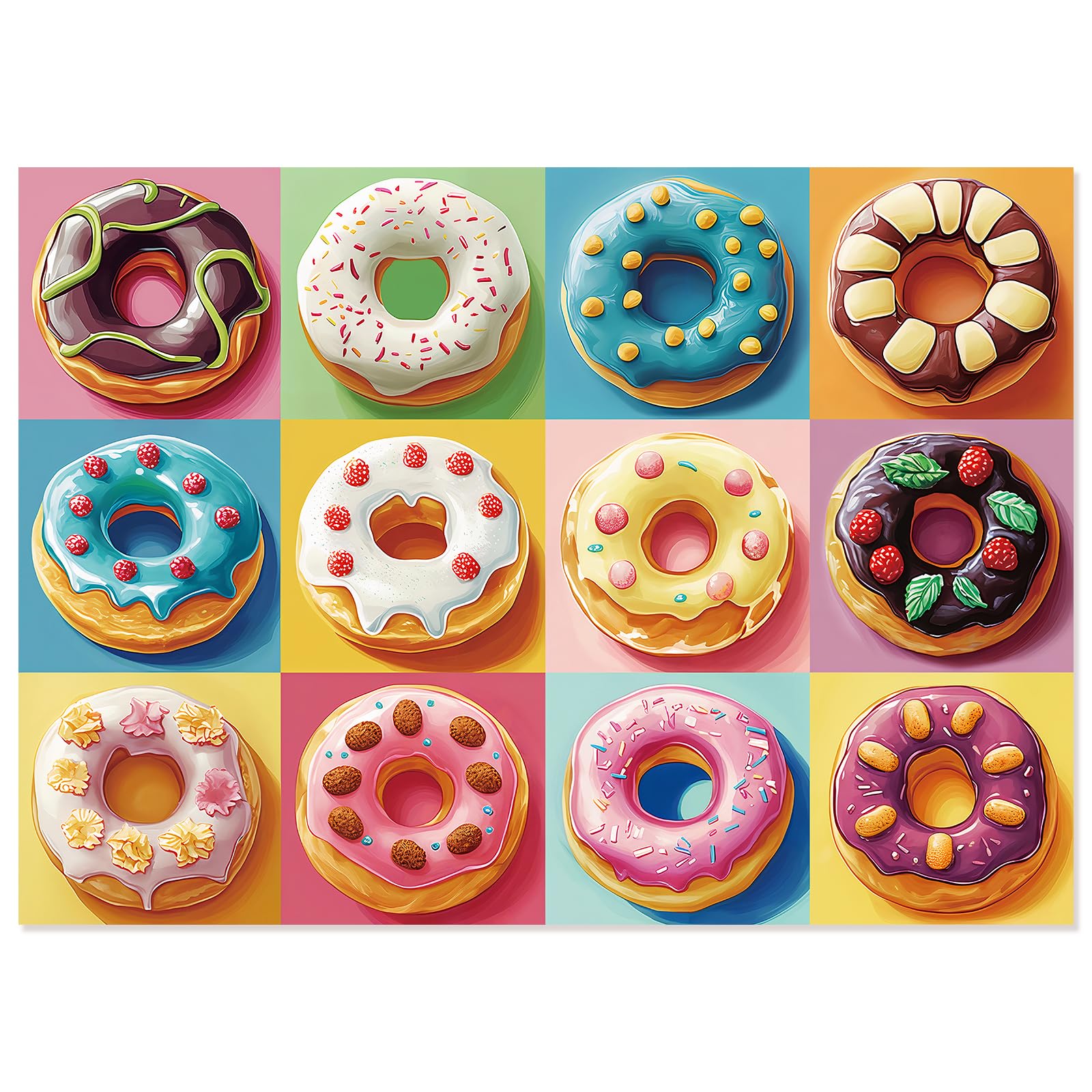 Motiloo 500-Piece Donut Puzzle for Adults – Colorful Jigsaw with Numbered Backing, 20×14 Inch