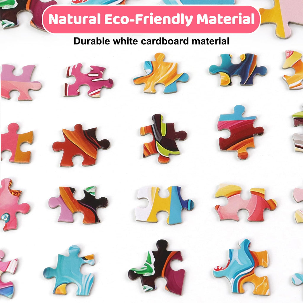 Motiloo 500-Piece Donut Puzzle for Adults – Colorful Jigsaw with Numbered Backing, 20×14 Inch
