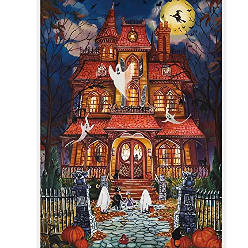 Motiloo 500 Piece Halloween Fright Night Jigsaw Puzzle for Adults – 14x20 Inches with Bonus Poster