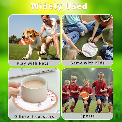 Mouom 4-Pack Pop Fidget Toys - Sports Style Push Pop Sensory Toy Set for Stress Relief, Party Favors & Classroom Prizes