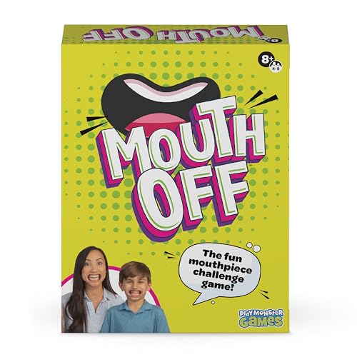 Mouth Off: Hilarious Mouthpiece Card Game for Family Game Night – 200 Silly Phrases, 4-8 Players, Ages 8+