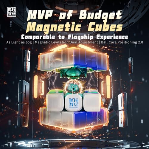 Moyu RS3M V5 2023 3x3 Magnetic Speed Cube – 65g Stickerless Budget Cube with 48 Magnets