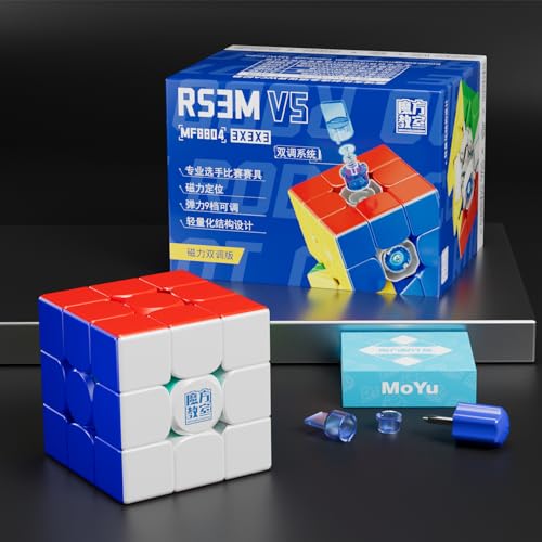 Moyu RS3M V5 2023 3x3 Magnetic Speed Cube – 65g Stickerless Budget Cube with 48 Magnets