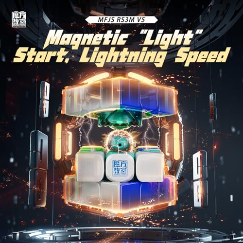 Moyu RS3M V5 2023 3x3 Magnetic Speed Cube – 65g Stickerless Budget Cube with 48 Magnets
