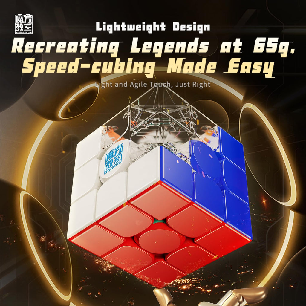 Moyu RS3M V5 2023 3x3 Magnetic Speed Cube – 65g Stickerless Budget Cube with 48 Magnets