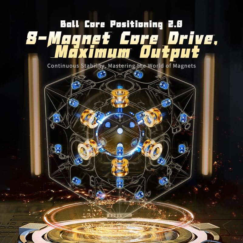 MoYu RS3M V5 3x3 Magnetic Speed Cube – 65g Stickerless Dual Adjustment