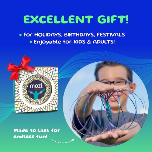 Mozi Geometric Magic Flow Bracelet – 3D Spiral Spinning Toy for Kids and Adults (White Splatter)