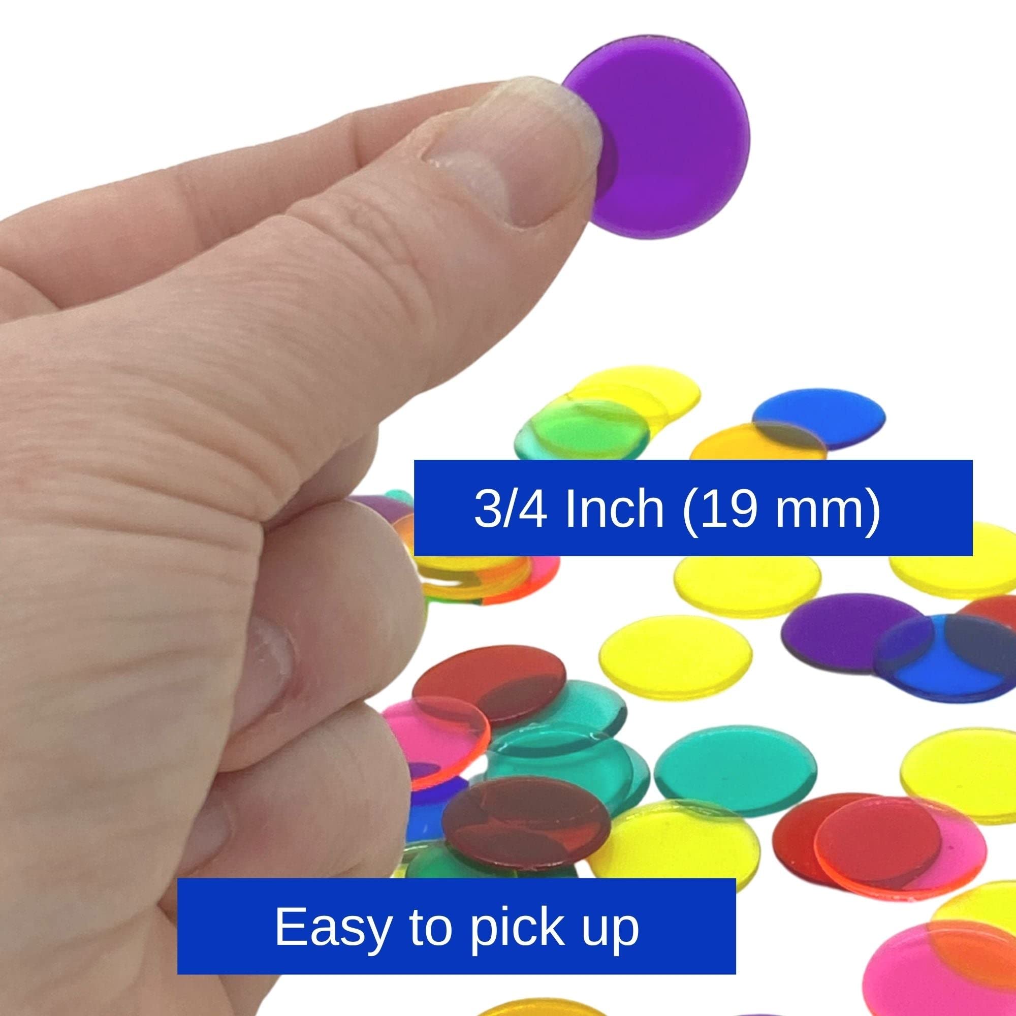 MR CHIPS 1000 Count Black Plastic Bingo Chips 3/4 Inch – Durable Counting Markers for Games and Classroom