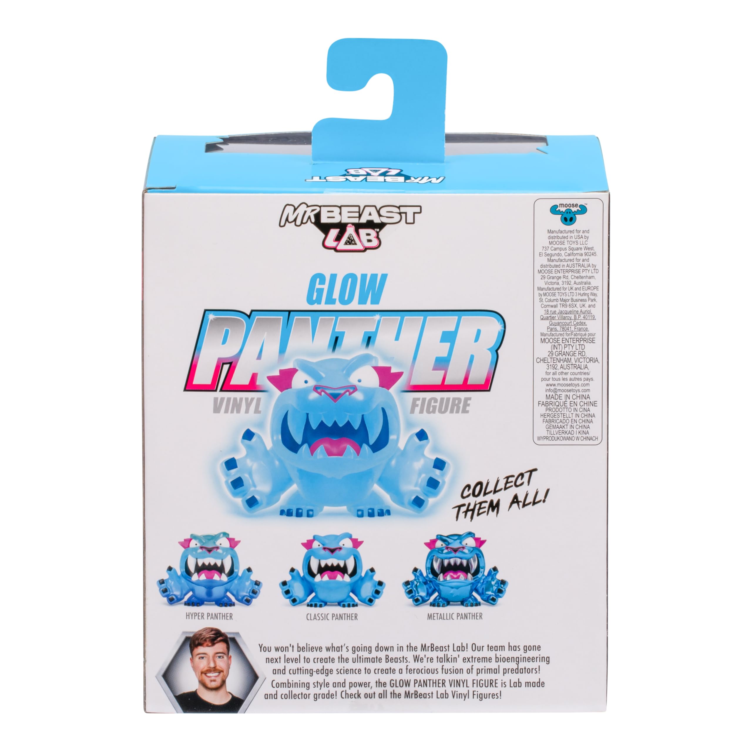 MrBeast Lab Glow Panther Vinyl Figure – 3.5" Glow-in-the-Dark Collectible in Premium Box
