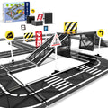 Mruikeny Magnetic Tiles Road Set – 23 Piece STEM Building Blocks with Road Signs for Kids Ages 3-8
