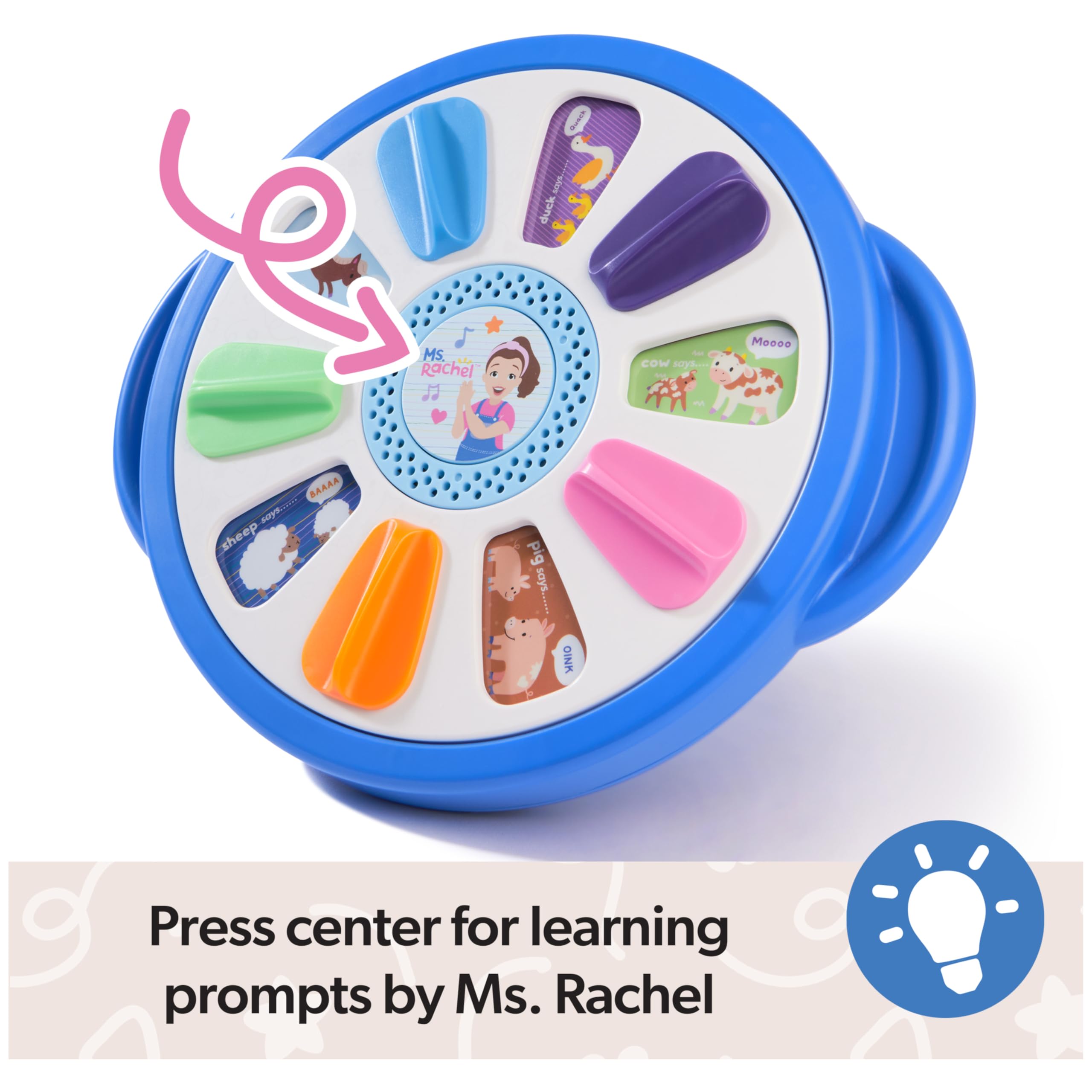 Ms. Rachel Spin Along Learning Wheel – Interactive Toddler Toy with 3 Play Modes