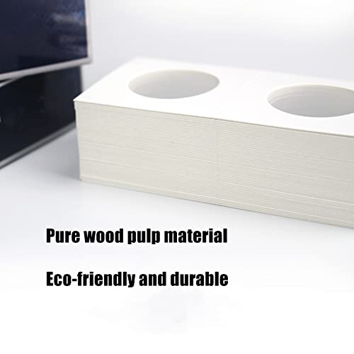 MUDOR Upgraded 200 Pack 2x2 Coin Flips for Dime, Cardboard Mylar Holders - 17.9mm Window