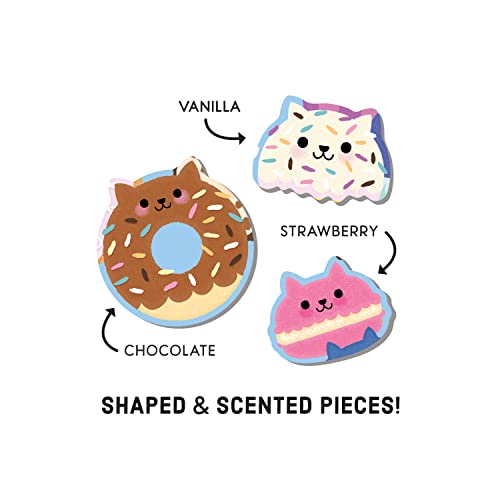 Mudpuppy Cat Cafe 60 Piece Scratch & Sniff Puzzle – Scented Jigsaw with Shaped Pieces