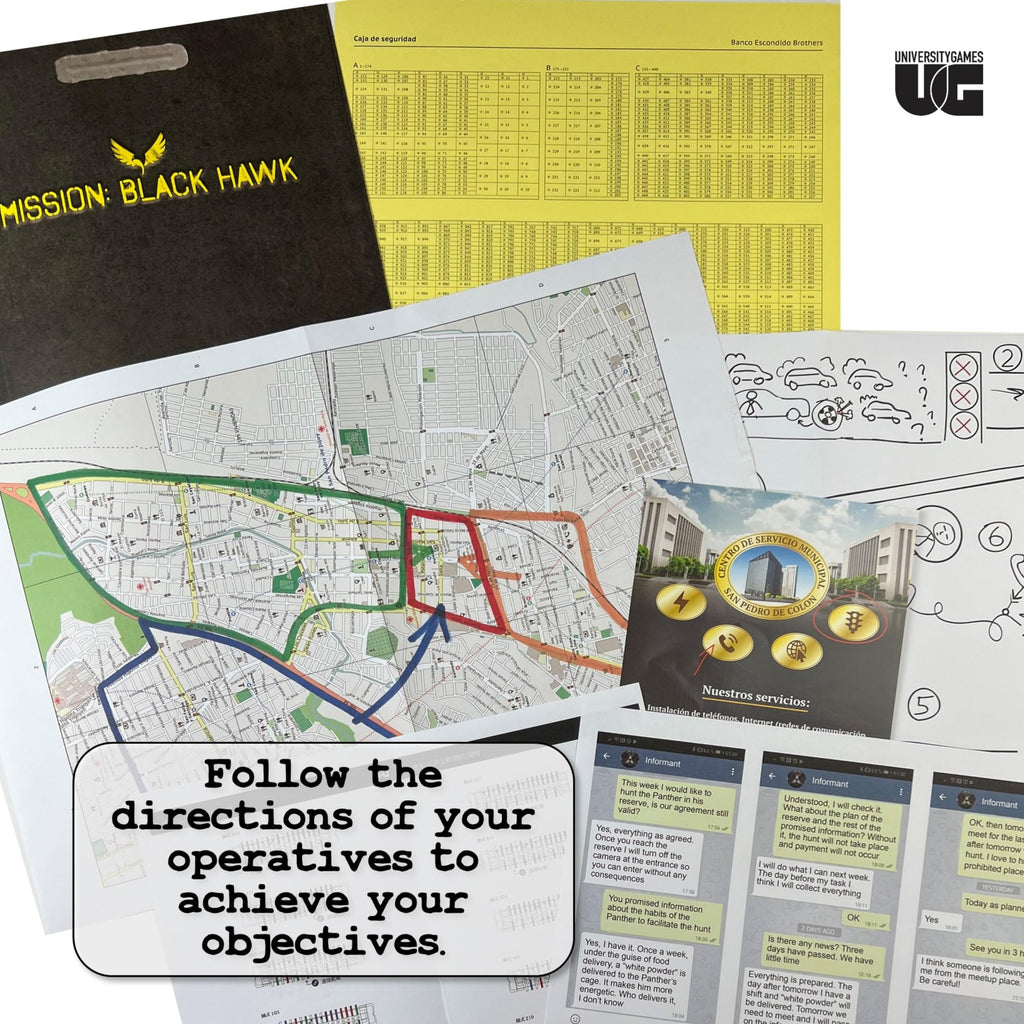 Murder Mystery Party Case Files: Mission Black Hawk – Live Cyber Heist Game for 1+ Players, Ages 14+