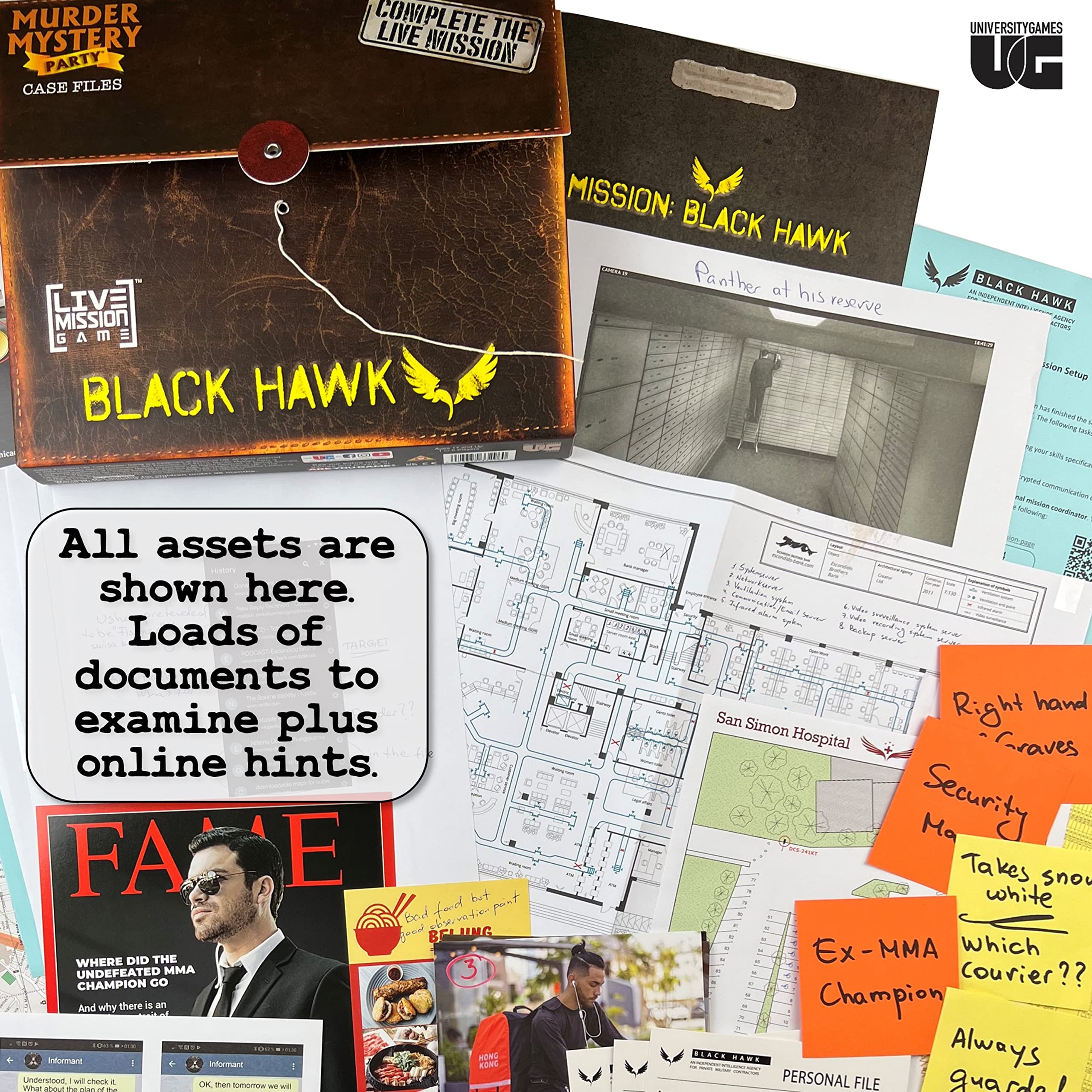 Murder Mystery Party Case Files: Mission Black Hawk – Live Cyber Heist Game for 1+ Players, Ages 14+