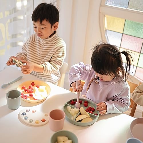 mushie Paint Palette Press Toy – Soft Silicone Pop Fidget for Baby Sensory Play