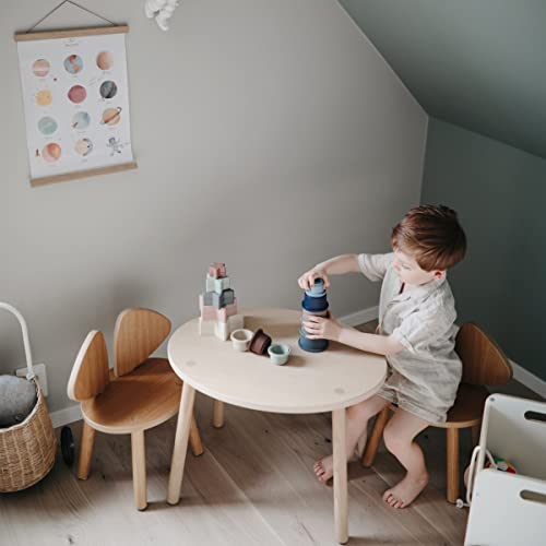 Mushie Stacking Cups (Forest) - 8-Piece Set | Non-Toxic, BPA-Free, Made in Denmark