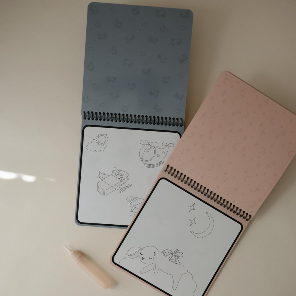 Mushie Vehicles Reusable Water Color Pad – Mess-Free Travel Art for Kids Ages 3+
