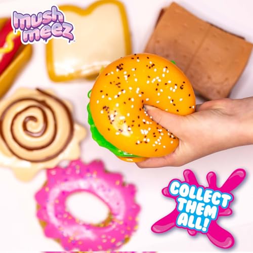 Mushmeez Taba Squishy Burger Jumbo 3.5" - Peelable Layered Squishy Toy for Stress Relief