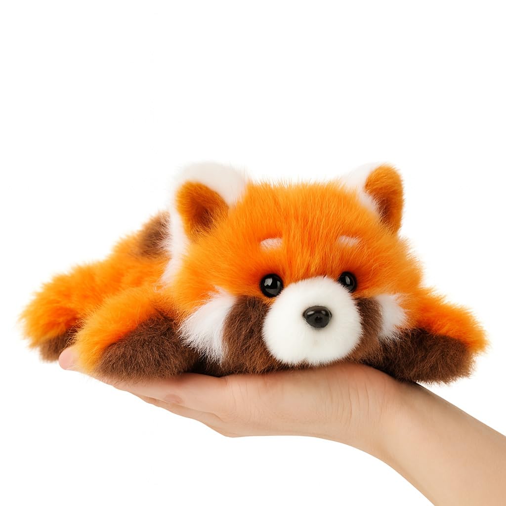 Mushymallow Adorable Red Panda Stuffed Animal - Soft Plush Toy with Weighted Beans, Cute Gift for Kids and Adults